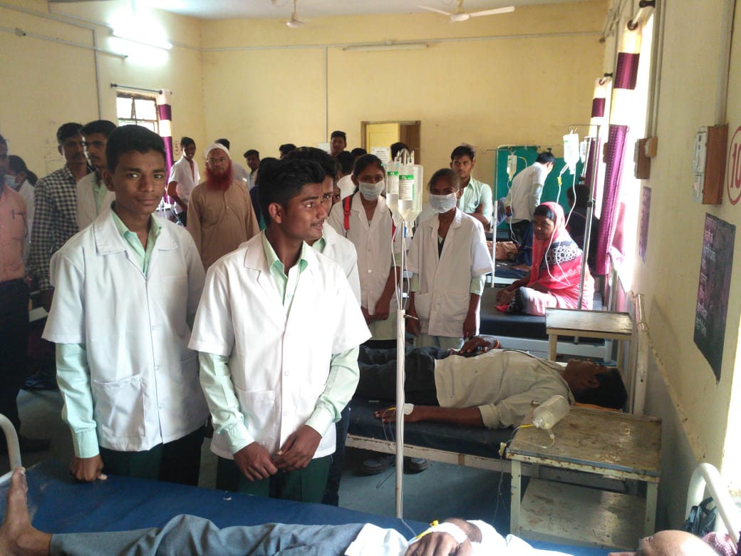 Student visited Govt Hospital Jafrabad